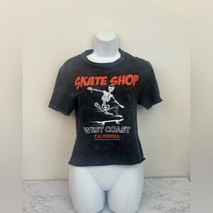 IML West Coast California Skate Shop Skeleton Riding Skateboard Womens S Top